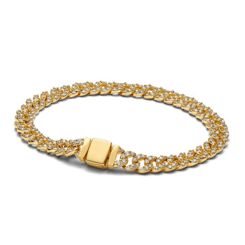 Pavé-Panzerarmband | Gold