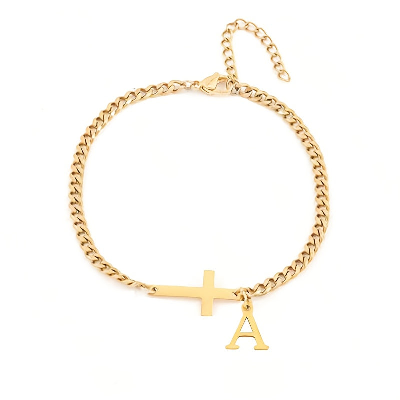 Anfangsbuchstaben-Armband | Gold