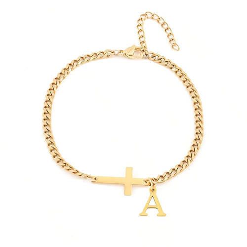Anfangsbuchstaben-Armband | Gold