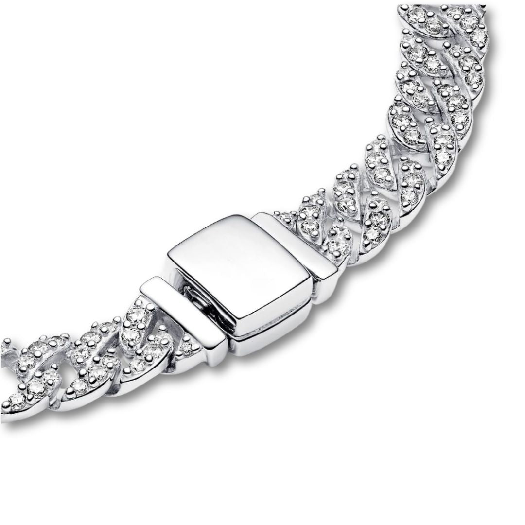 Pavé-Panzerarmband | Gold