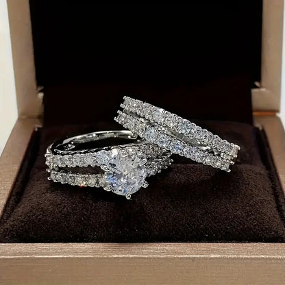 Eternal Radiance Ring-Set | Weißgold