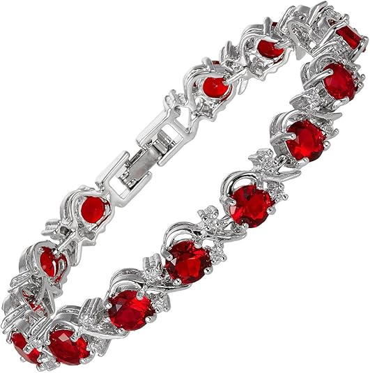 Tennisarmband Ruby Vine | Weißgold