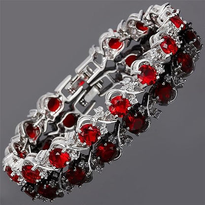 Tennisarmband Ruby Vine | Weißgold