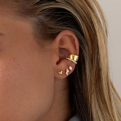 Birnenförmige Ohrstecker | Gold