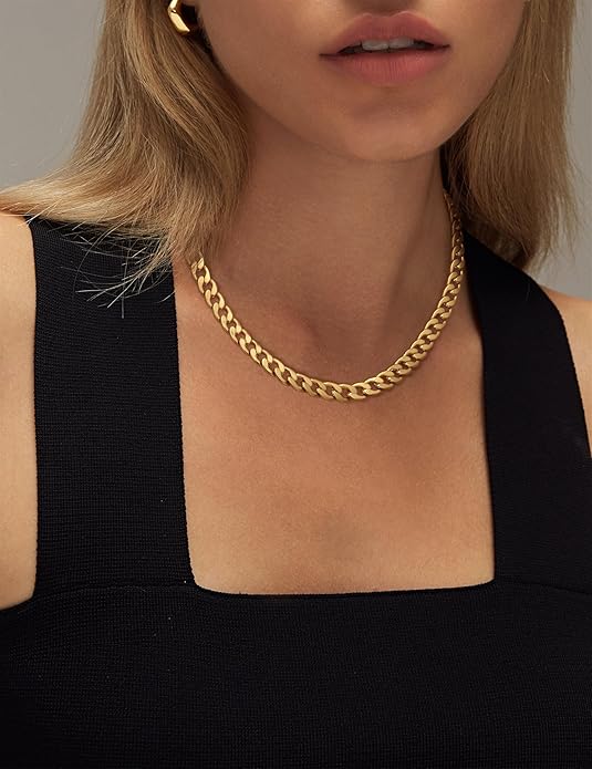 Massive kubanische Gliederkette | Gold