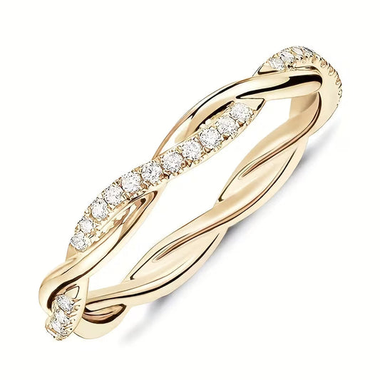 Zweistufiger Akzentring | Gold