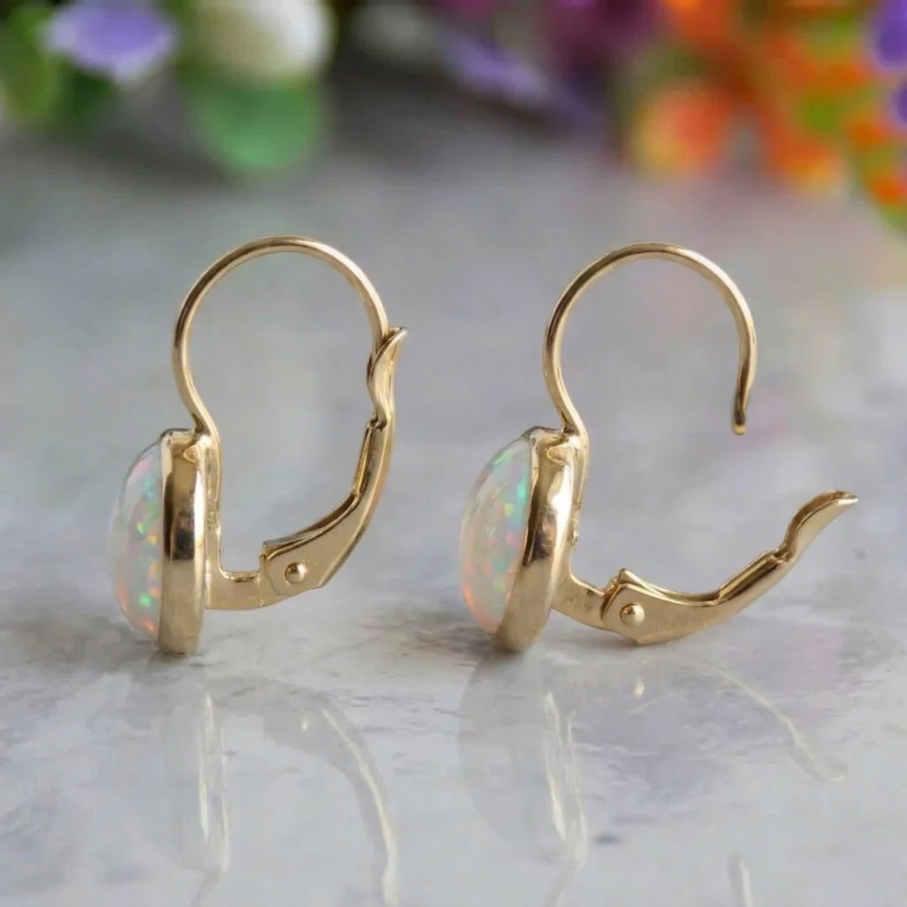 Antike Opal-Ohrringe | Gold
