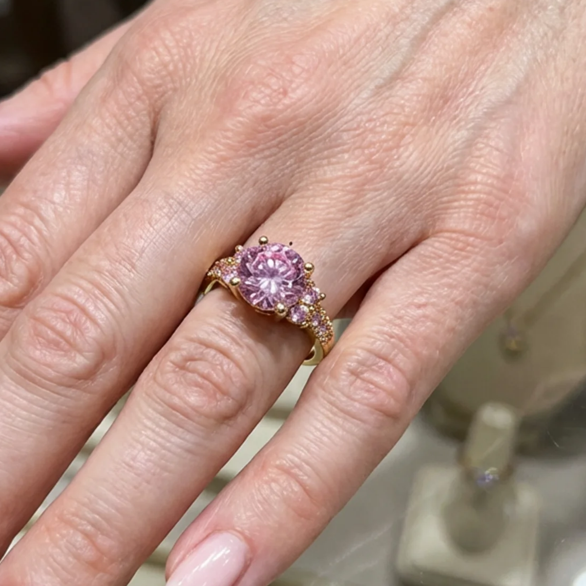 Celia Rosette Ring | Weißgold