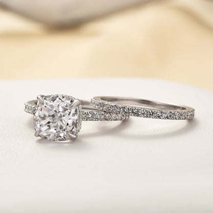 Brautkissen 2er Ring-Set | Weißgold