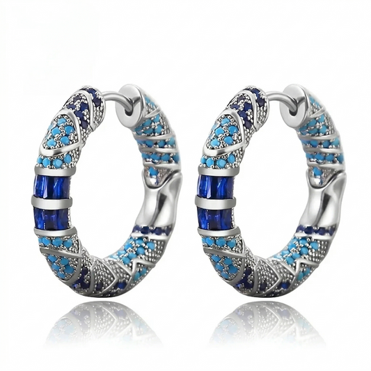 Ohrringe „Icy Spark Hoop“ | Weißgold