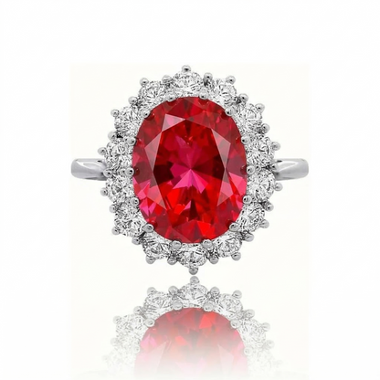 Rubinring „Scarlet Crown“ | Weißgold