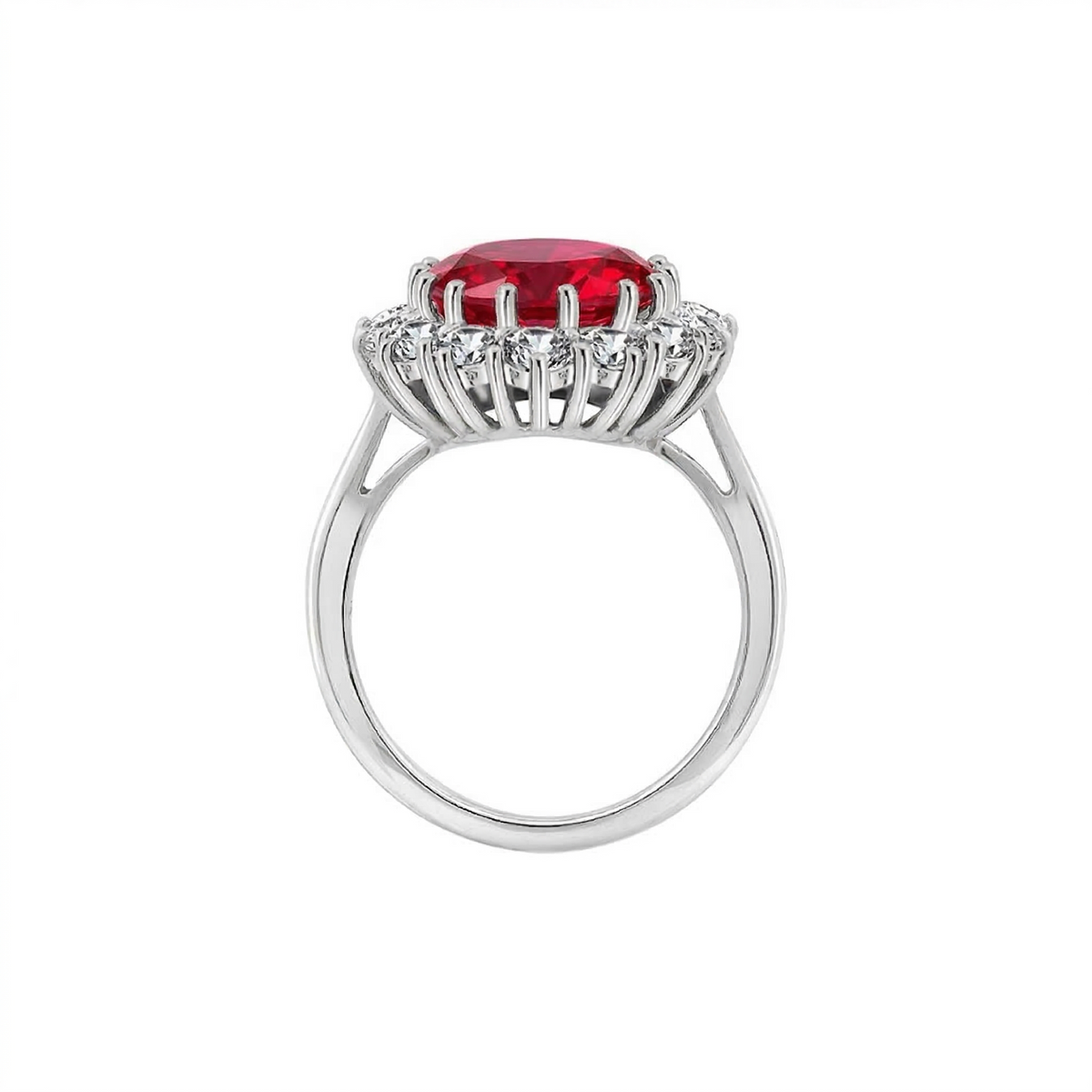 Rubinring „Scarlet Crown“ | Weißgold
