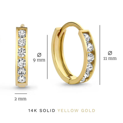 Dara Brillane Stone Ohrringe Set | Gold