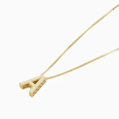 Love letter initial necklace | White Gold