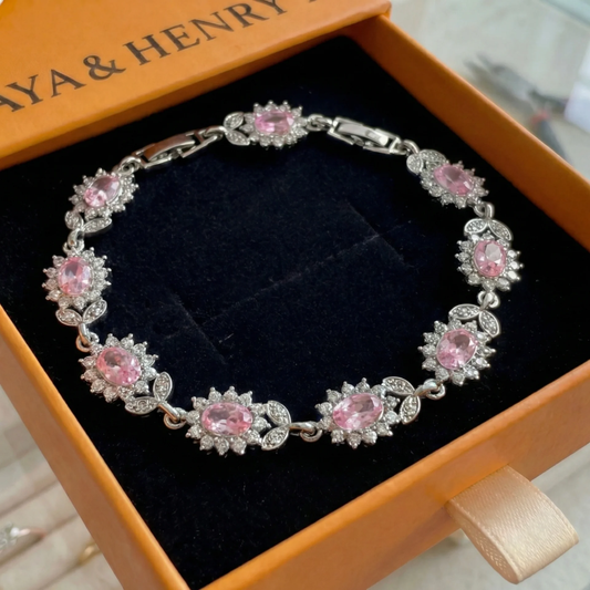 Iridessa Pinkthorn Armband | Weißgold