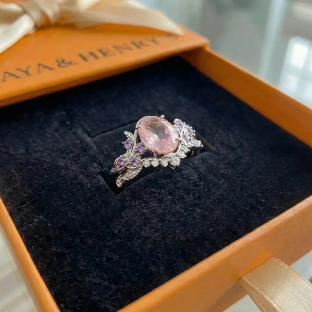 Miravelle Leafglow Ring Set | White Gold