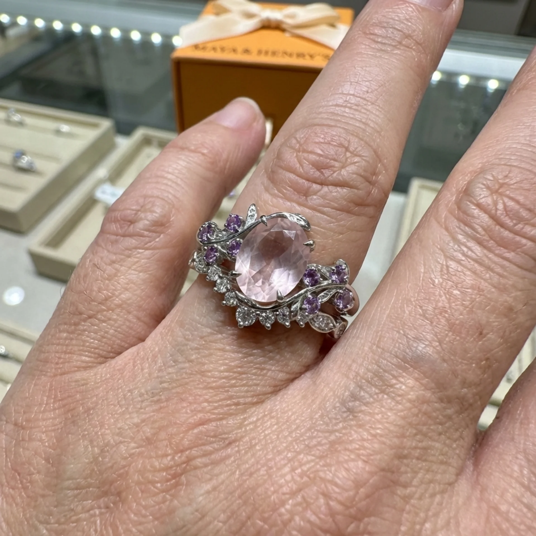 Miravelle Leafglow Ring Set | White Gold