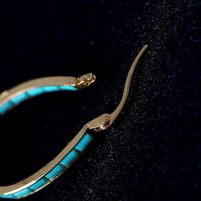 Caspian Edge Hoops | Gold