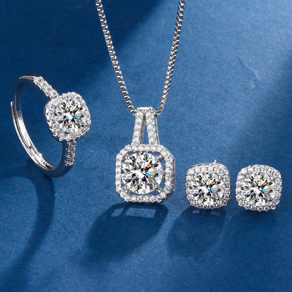 Aria Quadratisches Radiant-Set | Weißgold