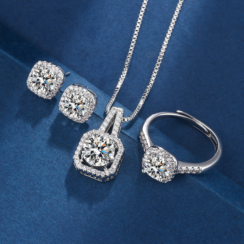 Aria Quadratisches Radiant-Set | Weißgold