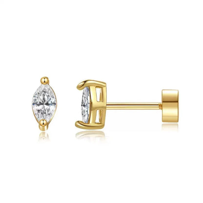 Birnenförmige Ohrstecker | Gold
