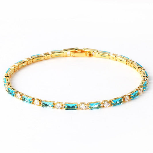 Natur-Türkis-Armband | Gold