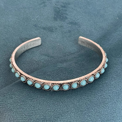 Talisse Türkis offenes Armband | Weißgold