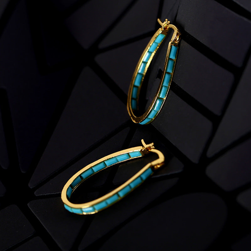 Caspian Edge Hoops | Gold