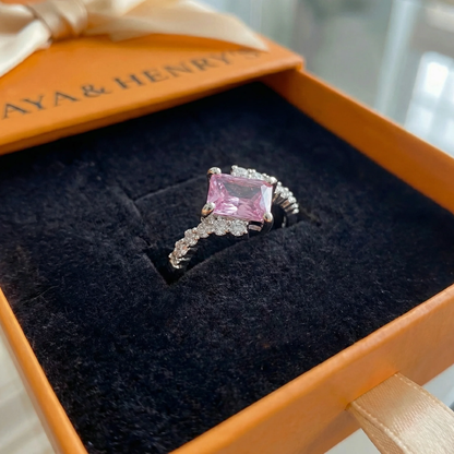 Pink Saphir Vertex Ring | Weißgold