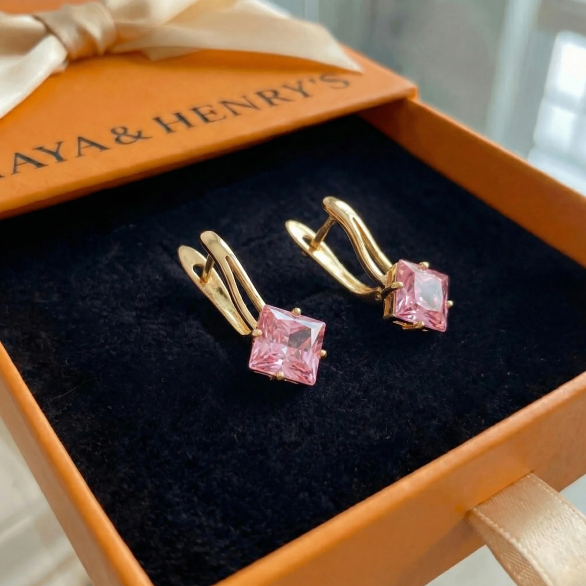 Rosaluxe Crownlight Earrings | Rose Gold