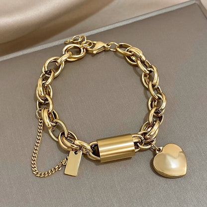 Herzchen Chunky Armband | Gold