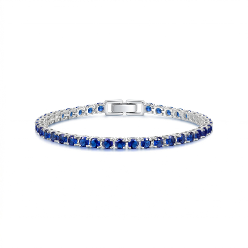 Saphir-Tennisarmband | Weißgold