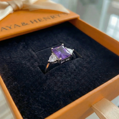 Trinity Amethystring | Weißgold