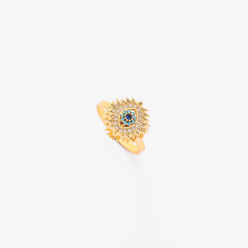 Saphir Sonnenstrahl Spinnring | Gold