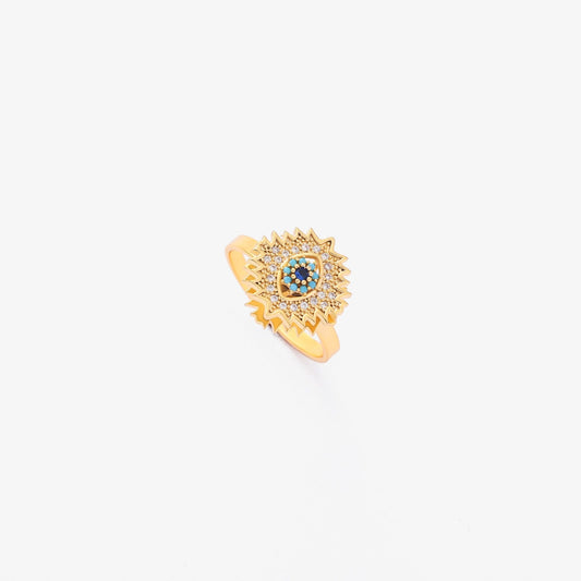 Saphir Sonnenstrahl Spinnring | Gold
