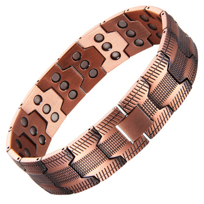Geripptes Mosaik-Kupferarmband