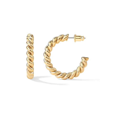 Seilgedrehte Creolen | Gold