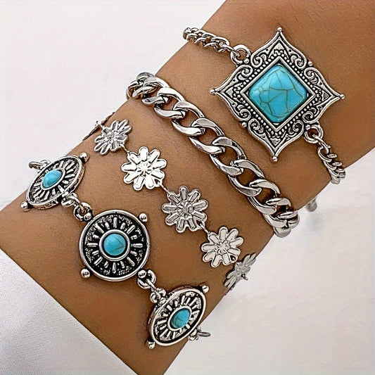 Sky Stone Mehrreihiges Armband-Set | Weißgold