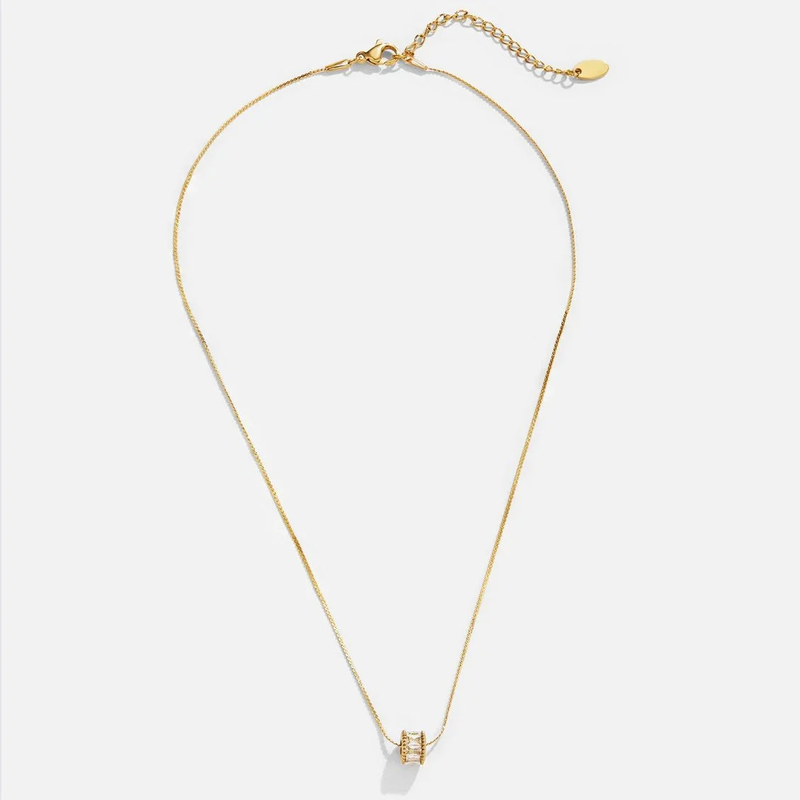 Elyna Halskette mit poliertem Zylinder | Gold