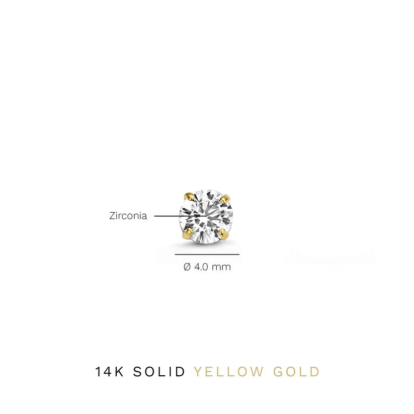 Larmes de Lune Steinohrstecker | Gold