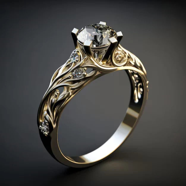 Exquisiter exotischer Zirkonia-Ring | Gold