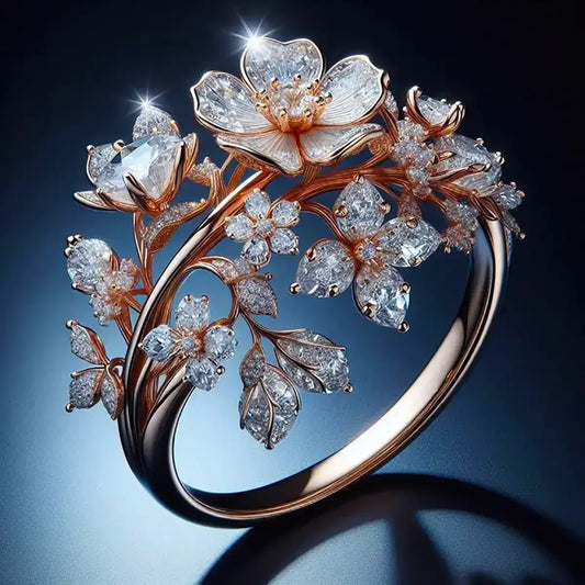 Ring „Bright Radiant Bloom“ | Roségold