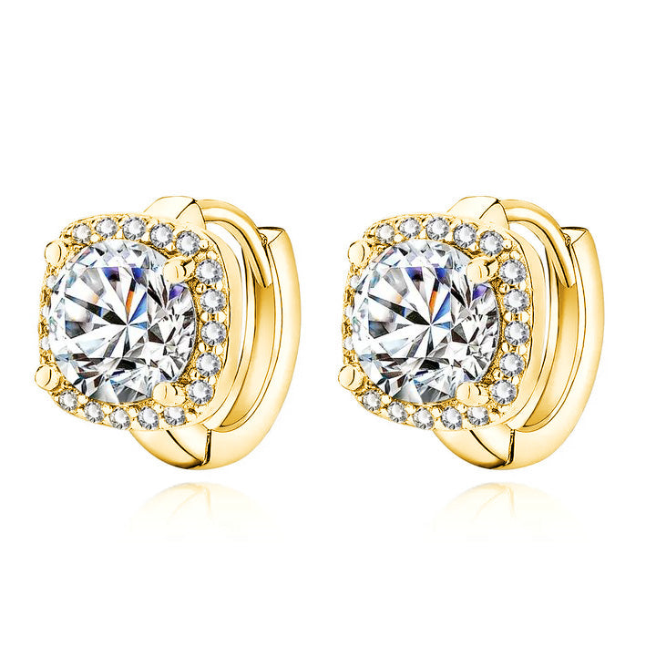 Nadine quadratische Ohrringe | Gold