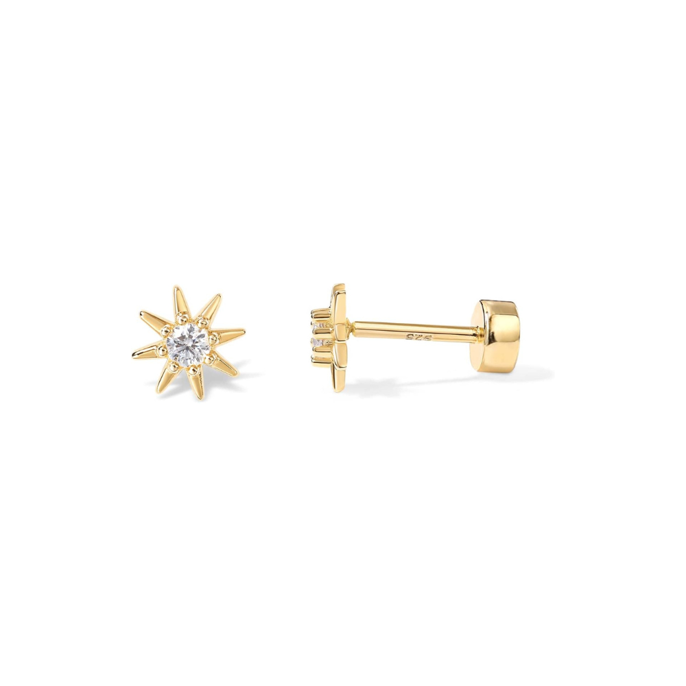 Sunburst Earrings | Gold