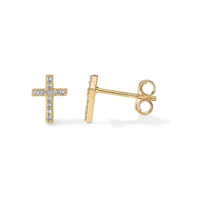 Gepflasterte Kreuznieten | Gold