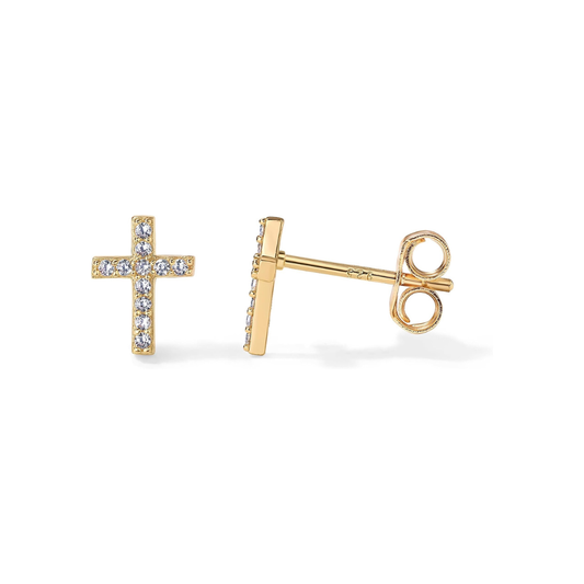 Gepflasterte Kreuznieten | Gold